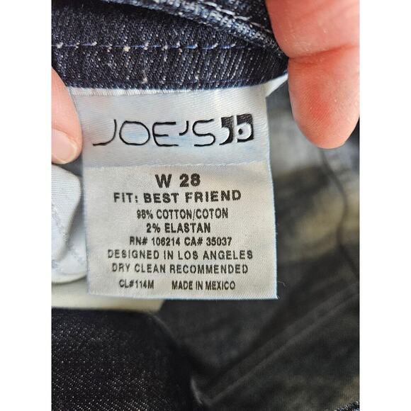 Joe's The Best Friends Jeans Women's 28 Dark Blue Boot Cut Straight Distressed - Picture 5 of 7